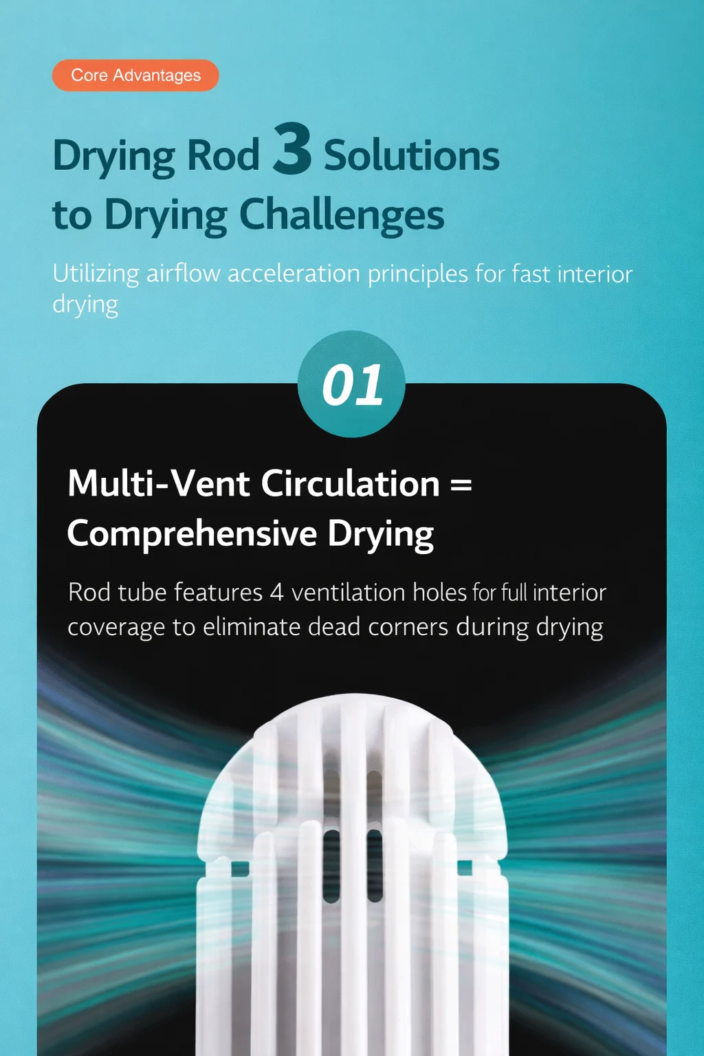 เครื่องอบแห้งภายใน แท่งอบลดความชื้น แห้งเร็วทั่วถึง ลดจุดอับชื้น - Image 8