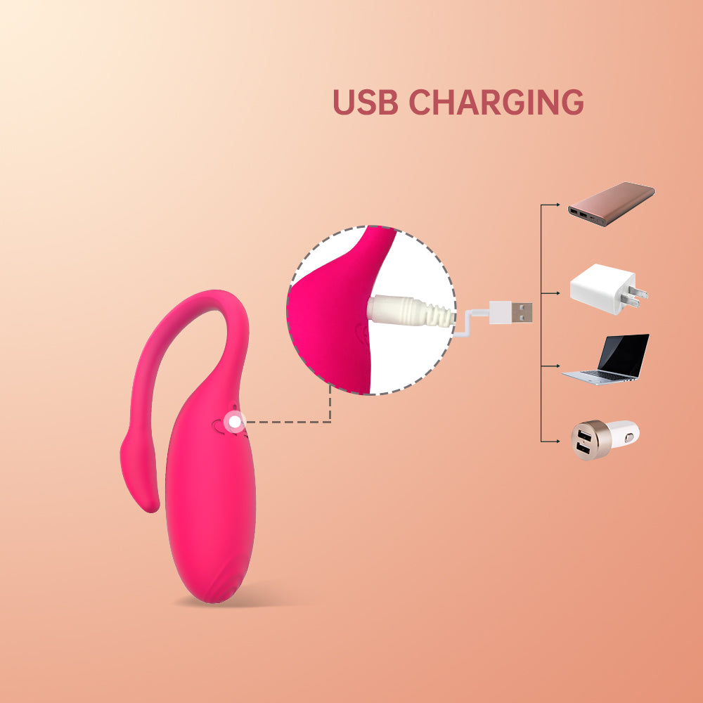 Magic Flamingo เครื่องนวดสั่นไร้สายแบบสวมใส่ ควบคุมผ่านแอป ปรับความได้ 10 ระดับ - Image 8