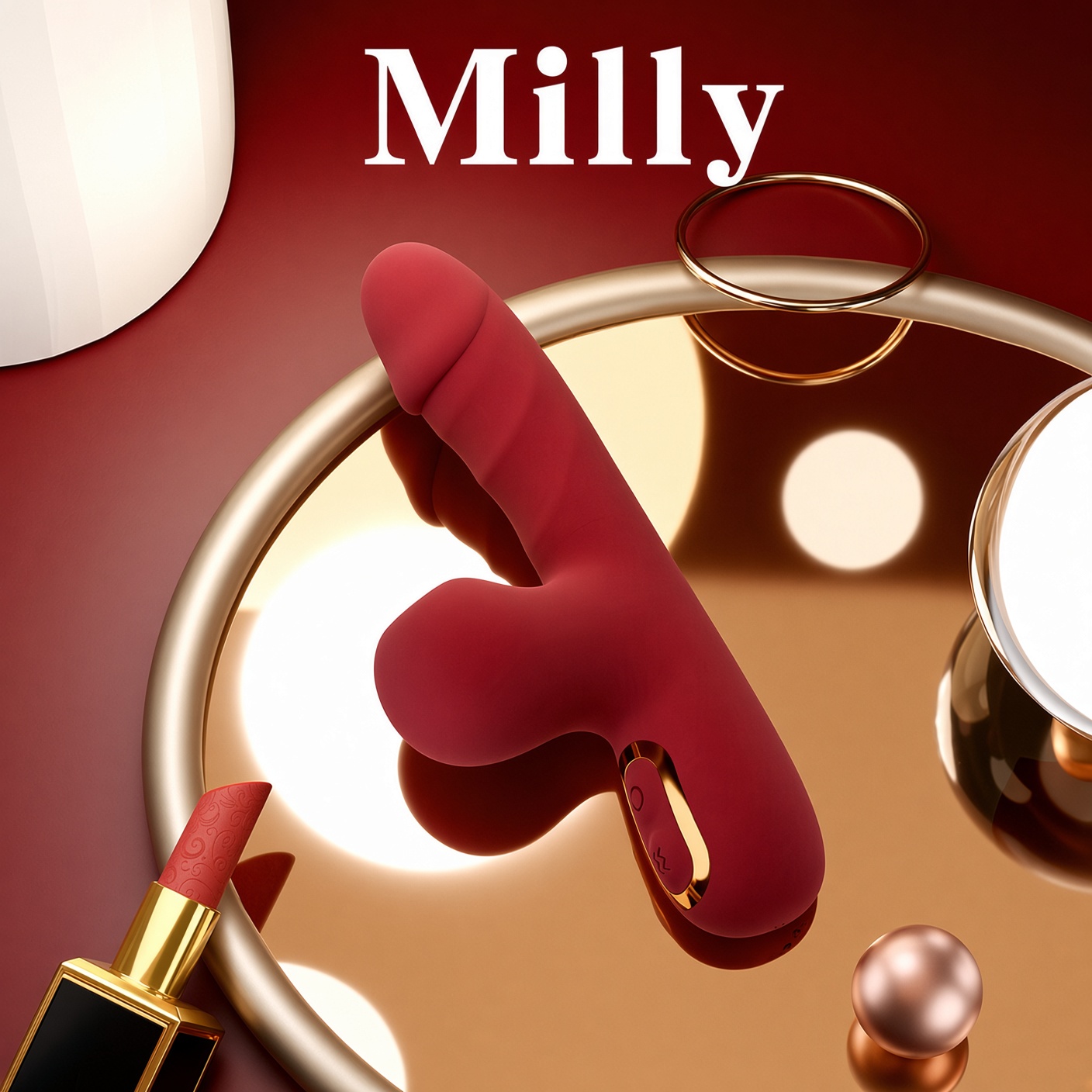 Galaku Milly เครื่องสั่นดูดและกระตุ้นจุดเสียว ซิลิโคนพรีเมียม เสียงเงียบ กันน้ำ ชาร์จไฟ USB - Image 3