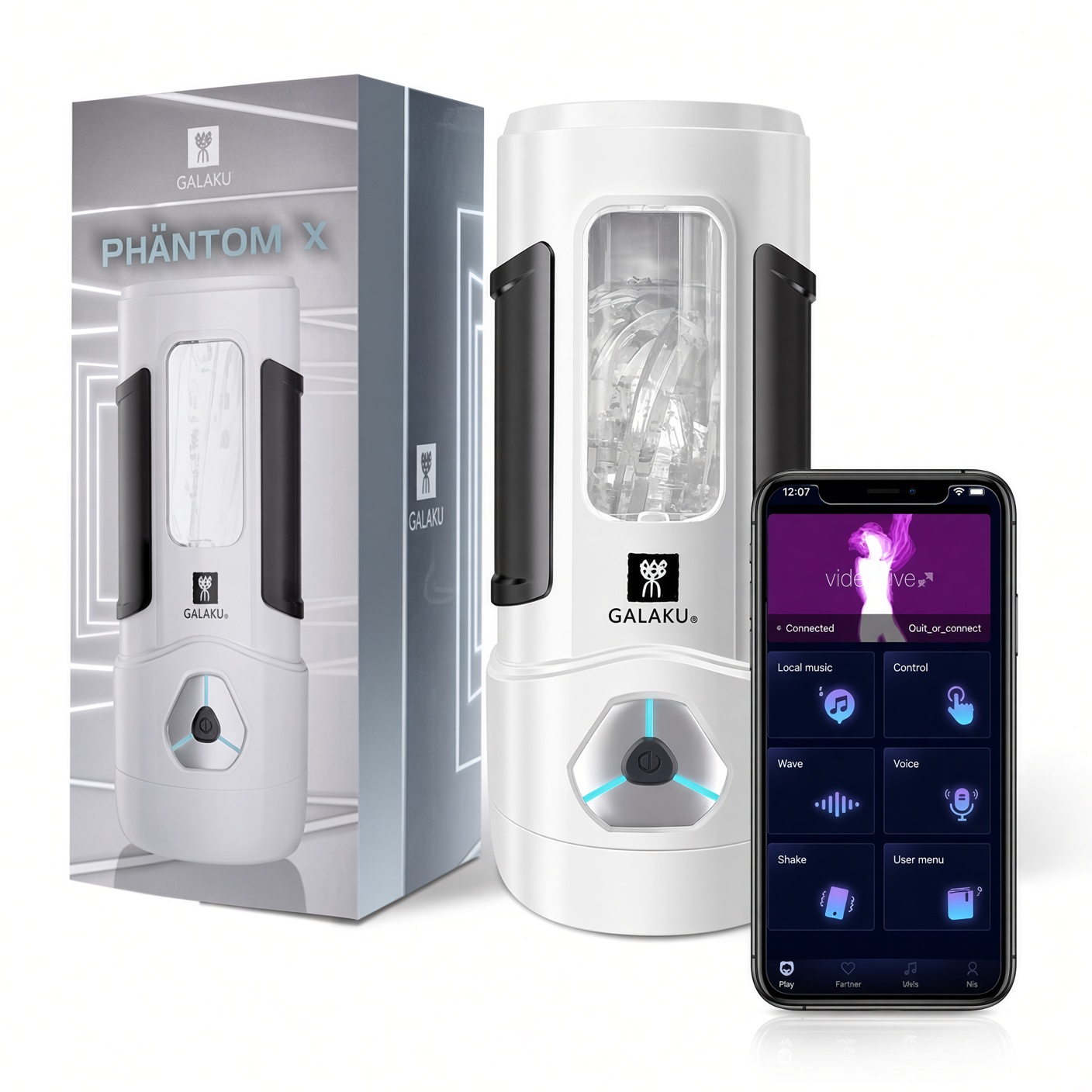 GALAKU Phantom X ระบบสั่นสะเทือนทรงพลัง 10 โหมด ดีไซน์ล้ำสมัย ชาร์จ USB - Image 15