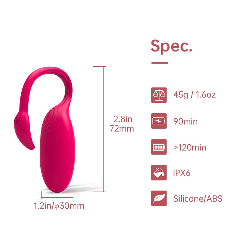 Magic Flamingo เครื่องนวดสั่นไร้สายแบบสวมใส่ ควบคุมผ่านแอป ปรับความได้ 10 ระดับ - Image 14